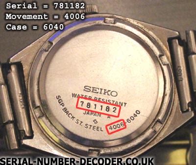 seiko serial number calculator.